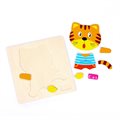 Рамка - вкладыш на деревянном основании «Тигрёнок», 7 элементов - фото 119794017