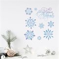 Наклейка интерьерная новогодняя со светящимся слоем «Снежинки», 10.5×14.5 см - фото 119794121