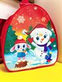 Рюкзак детский новогодний «Снеговик» 23×20 см - фото 120036406