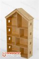 Стеллаж для игрушек и книг Волшебный домик натуральный - фото 121517238