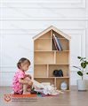 Стеллаж для игрушек и книг Волшебный домик шлифованный - фото 121517271